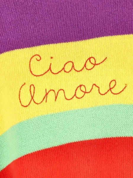 Pulover Giada Benincasa cu dungi violet