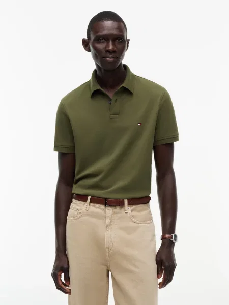TOMMY HILFIGER Tričko CORE olivová