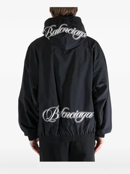 Geacă Balenciaga cu glugă negru