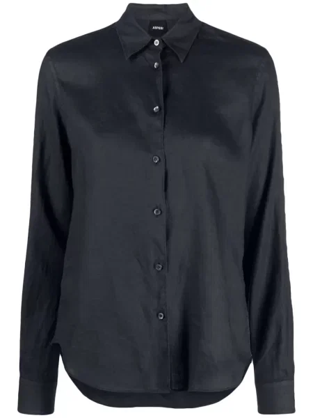 Cămașă Aspesi de in albastru