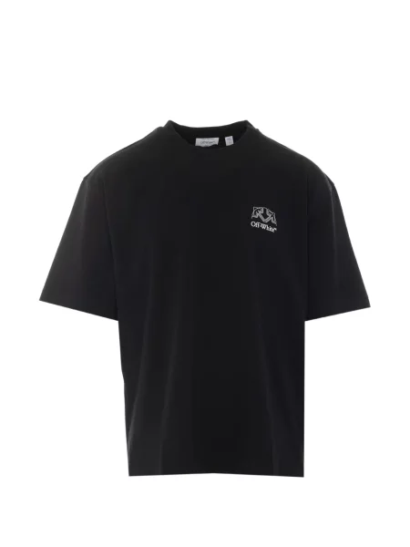 Tricou Off-white cu imagine cu decolteu rotund alb