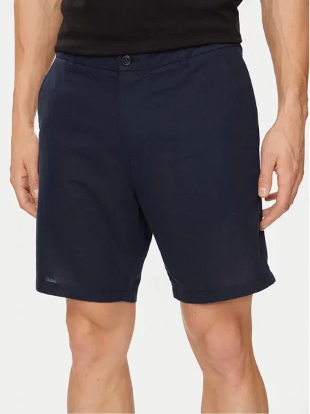 Jack & Jones Kratke hlače iz tkanine Stace Mornarsko Tapered Fit modra