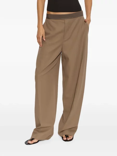 Pantaloni palazzo Alexander Wang cu autograf