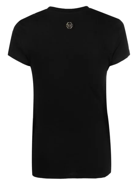 Raštuotas meškiukas marškinėliai Philipp Plein juoda