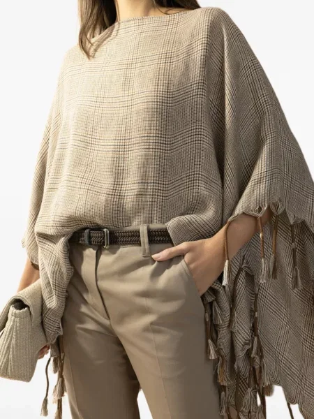 Пончо Brunello Cucinelli с ресни