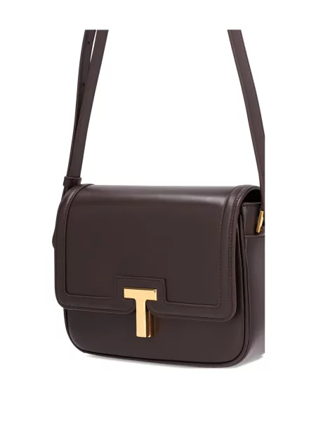 Geantă Tom Ford din piele maro