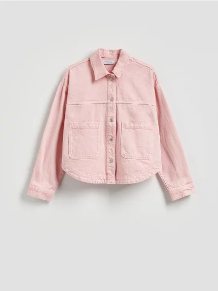 Reserved Джинсова куртка рожевий
