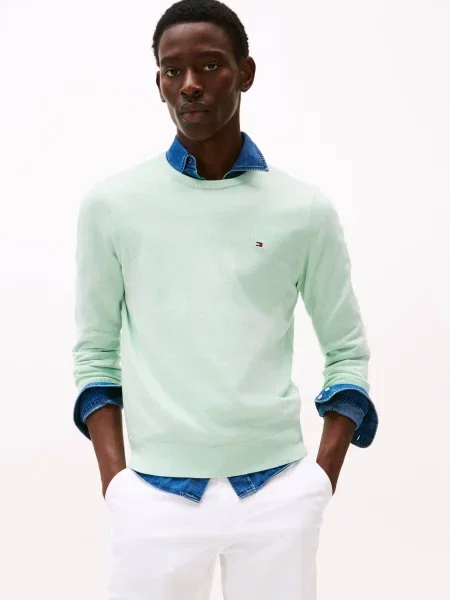Tommy Hilfiger Pulover ESSENTIAL verde