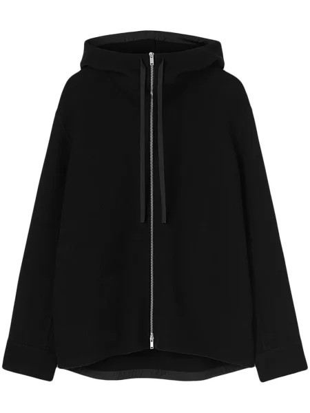 Geacă Jil Sander cu glugă negru
