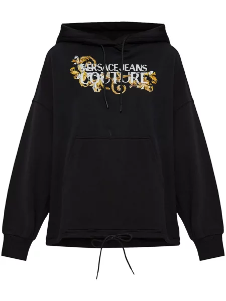 Hanorac cu glugă Versace Jeans Couture negru