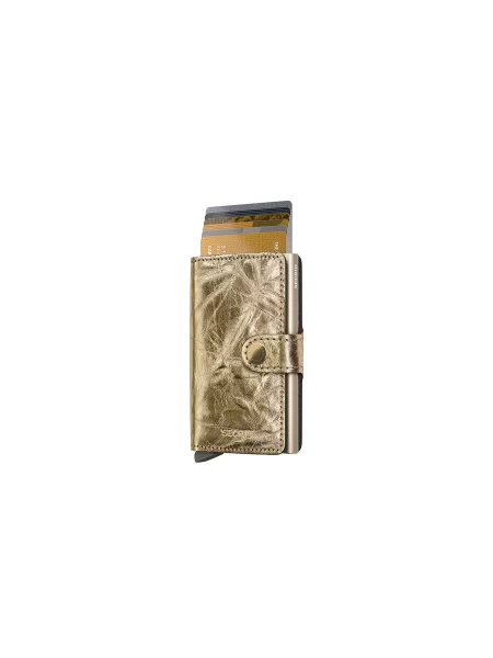 Portofel Secrid Miniwallet Crunch Gold negru