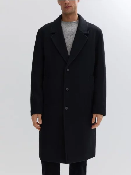 Reserved Пальто з додаванням вовни чорний