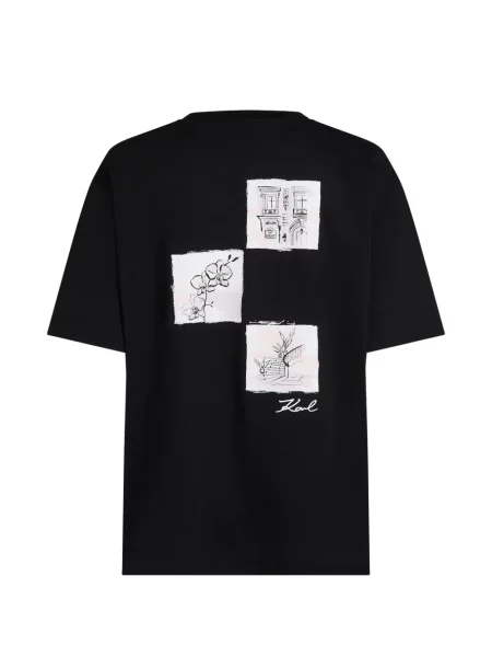 Tricou Karl Lagerfeld cu imagine negru