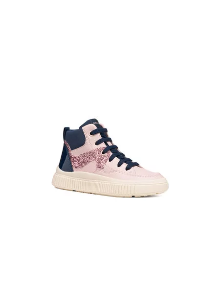 Sneakersy Geox J Laquinny Girl S Svetloružová