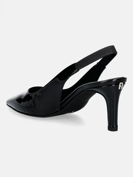 Pantofi cu toc Furla din piele slingback negru