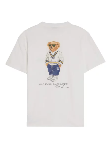 Krótka czapka z daszkiem Polo Ralph Lauren z twillu z nadrukiem brązowa