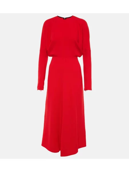 Rochie midi Victoria Beckham până la genunchi de costum roșu