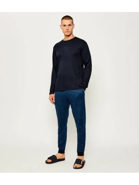BOSS BLACK Pijama Relax Long Set negru