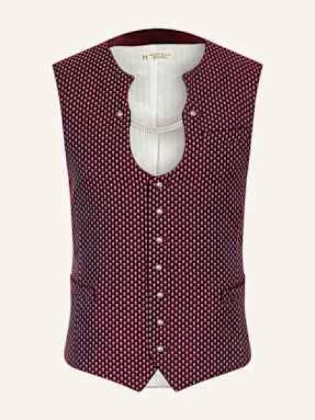 Heimatglück Tracht Krojová Vesta Korbinian tmavě červená
