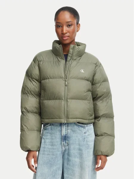 Calvin Klein Jeans Prechodná bunda ESSENTIAL olivová