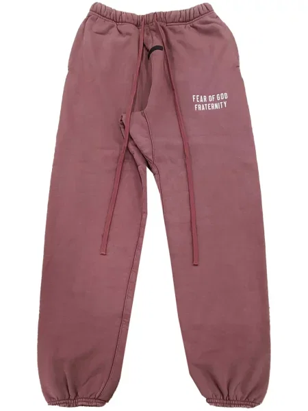 Pantaloni Fear Of God Essentials cu imagine roz