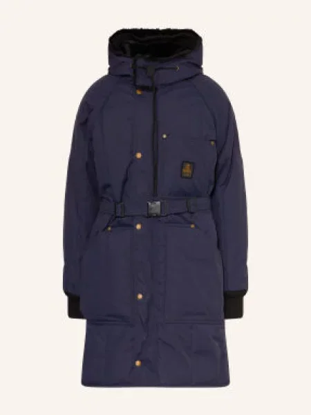 Refrigiwear Pikowany Płaszcz Z Sztucznym Futrem blau granatowy