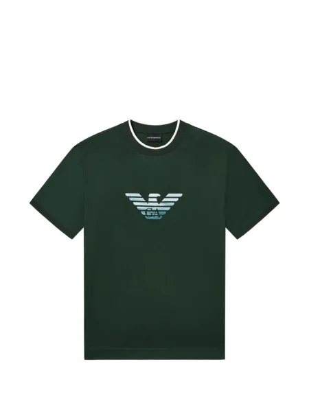 Tricou Emporio Armani cu autograf verde