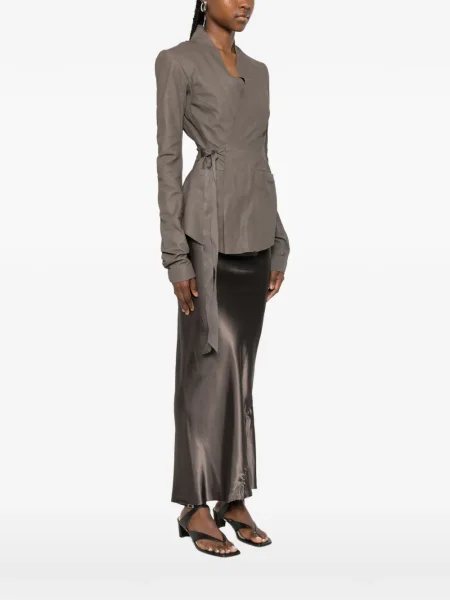 Kurtka Rick Owens wiązana szara