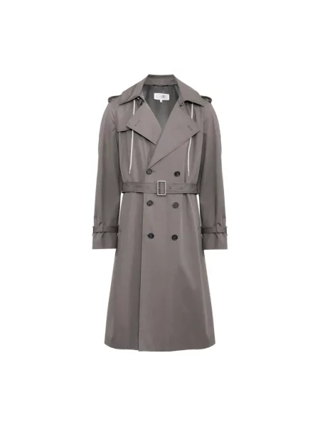 Trencz Mm6 Maison Margiela dwurzędowy szary