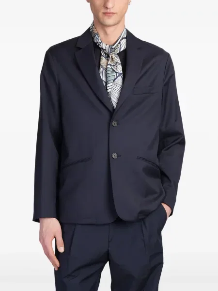 Vuneni blejzer Emporio Armani plava