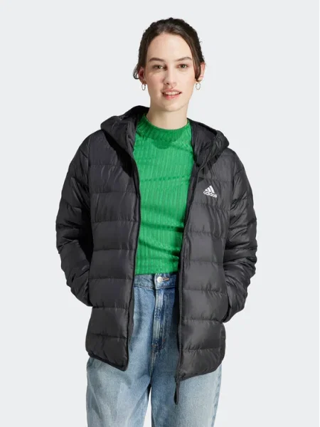 Páperová bunda Adidas čierna