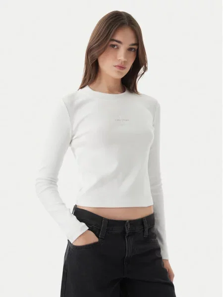 Calvin Klein Jeans Bluza Monogram bela