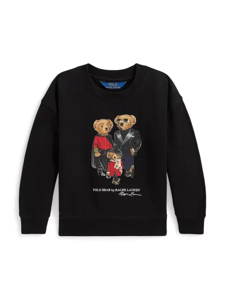 Polo Ralph Lauren mikina detská s bavlnou čierna