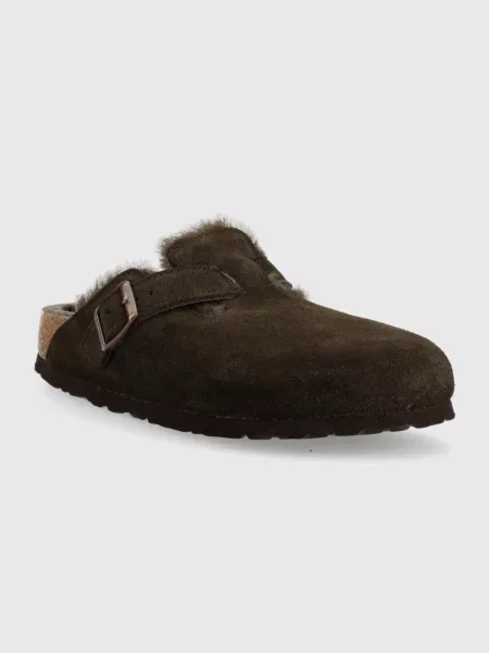 BIRKENSTOCK Saboți Boston LEVE închis maro