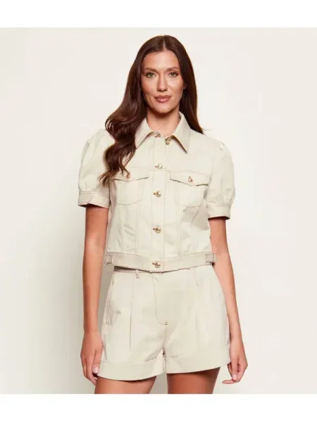 GUESS De blugi cămașă CORELINE | Cropped Fit bej