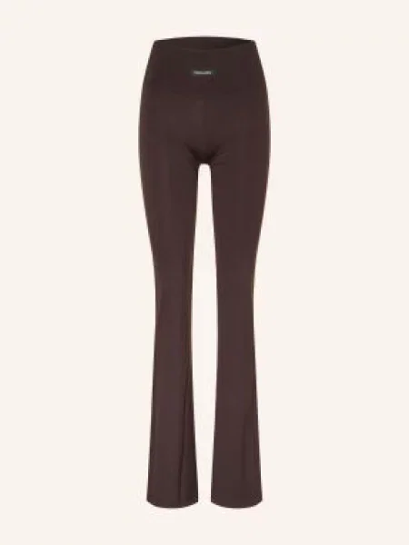 Black Palms Bootcut Kalhoty Fyna tmavě hnědá černé