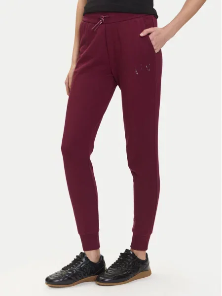 Armani Exchange Spodnie dresowe Bordowy