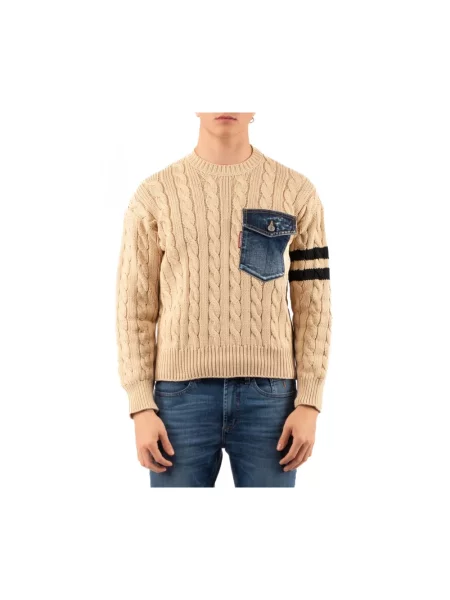 Sweter Dsquared2 beżowy