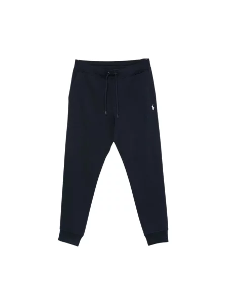 Dzianinowe spodnie Polo Ralph Lauren wiązane niebieskie