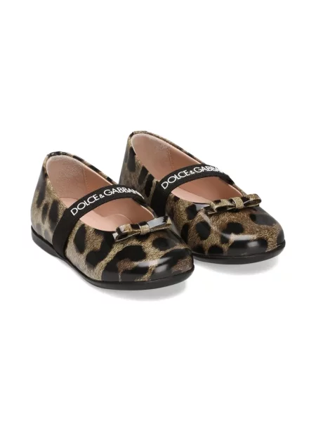 Balerinki dziecięce Dolce And Gabbana brązowe