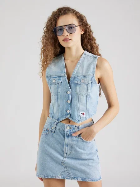 Tommy Jeans Prsluk Plava bijela