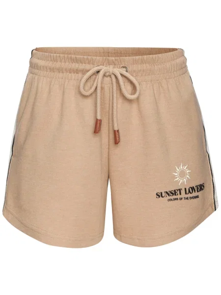 H.I.S Hlače kamela / črna bela