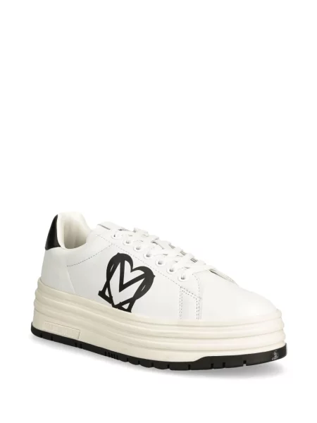 Sneakerși Love Moschino cu imagine alb