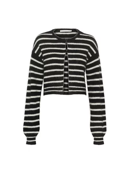 Krótki kardigan Gestuz koronkowy biały