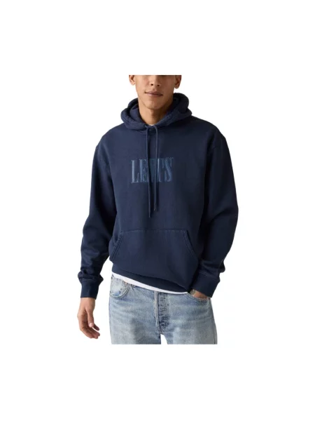 Bluza z kapturem Levi's niebieska