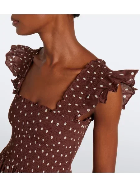 Rochie midi Rixo cu buline maro