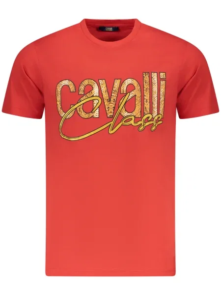 Tricou Cavalli Class cu mâneci scurte roșu