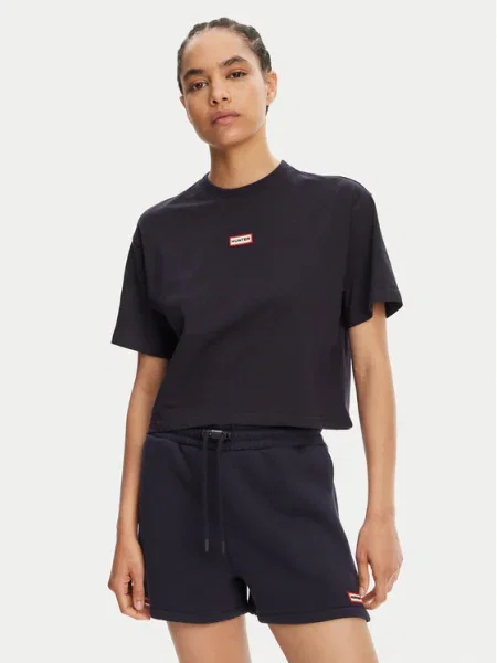 Hunter Tricou Leona Bleumarin Boxy Fit