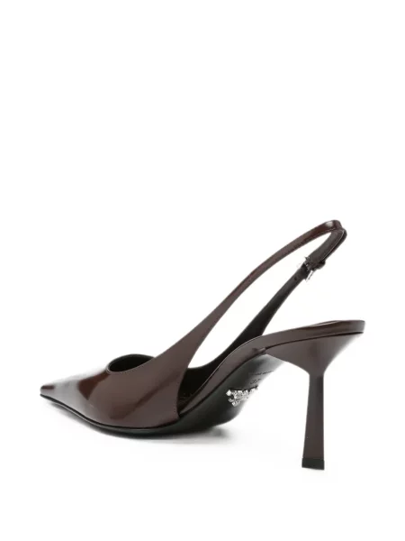 Pantofi cu toc Prada slingback maro
