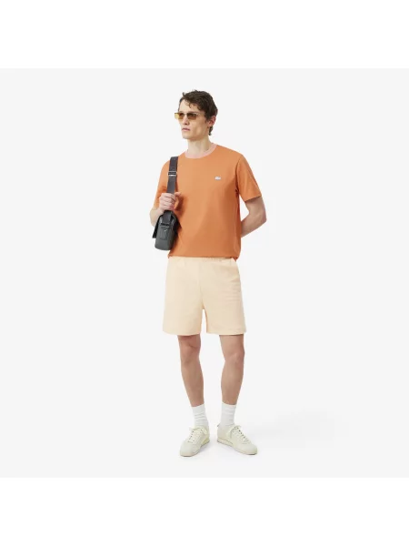 Lacoste T-Shirt O Klasycznym Kroju Z Blokami Kolorów pomarańczowy